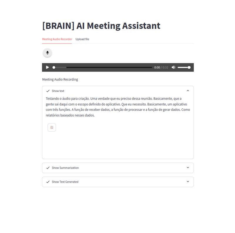 AI Meeting Assistant Interface